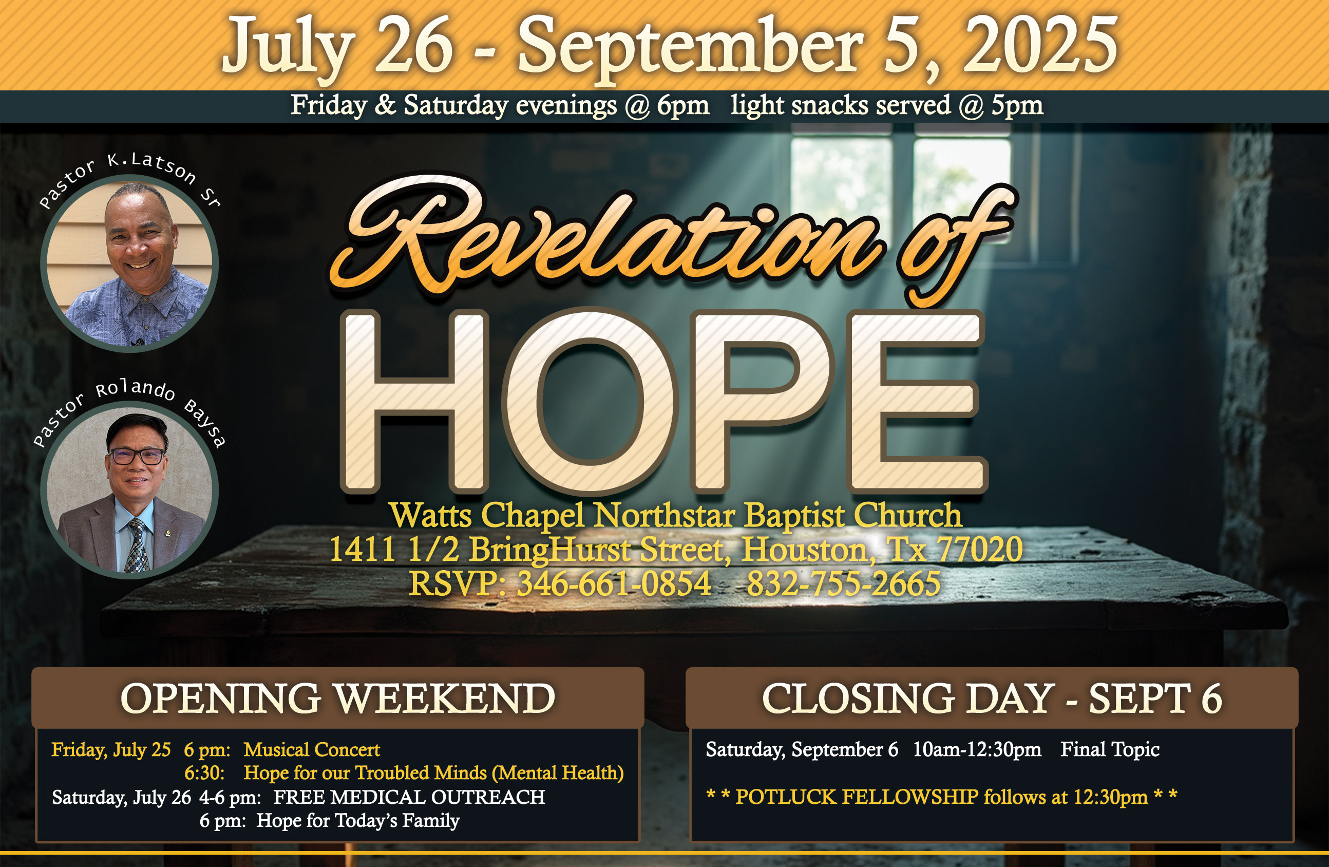 Revelation of Hope – July to September 2025